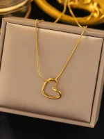 Stainless Steel Love Heart Pendant Necklace