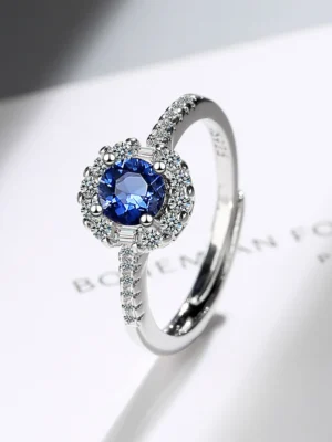 925 Sterling Silver Zircon Ring