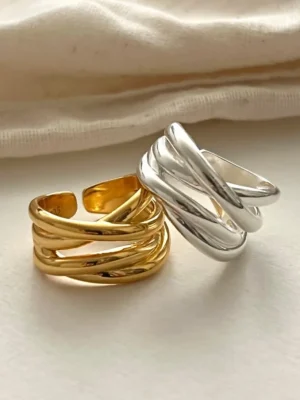 Geometric Irregular 925 Sterling Silver Ring