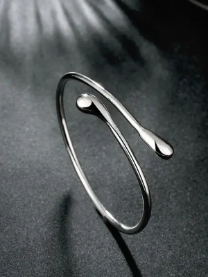 925 Sterling Silver Water droplets Bangle