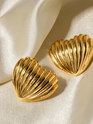 Stainless Steel Shell Stud Earrings