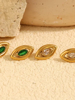 Aegean Eyes – Earrings with Stone